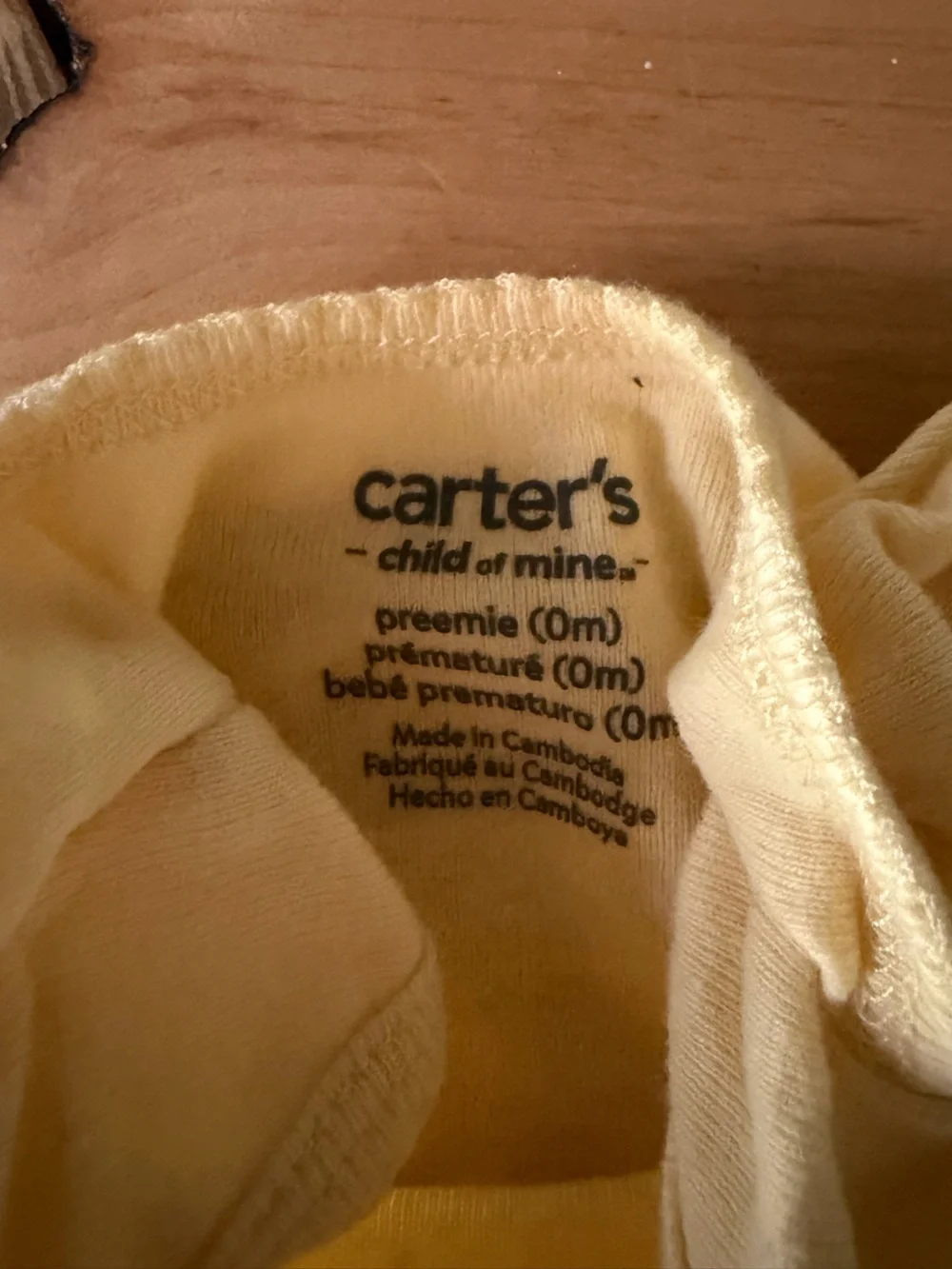 PREMIE Carter's Pale Yellow Short Sleeve Set